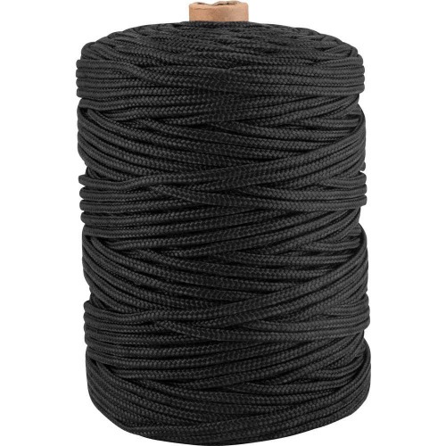 Corda multifilamento 6,0 mm cor preta rolo com 191 m Corda multifilamento 6,0 mm cor preta rolo com 191 m