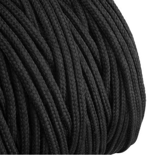 Corda multifilamento 6,0 mm cor preta rolo com 191 m Corda multifilamento 6,0 mm cor preta rolo com 191 m