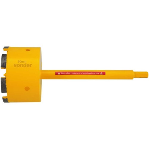 Serra copo diamantada 90 mm com haste de 3/8