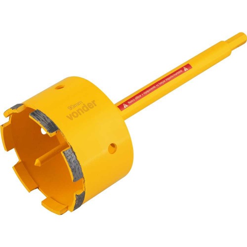 Serra copo diamantada 90 mm com haste de 3/8