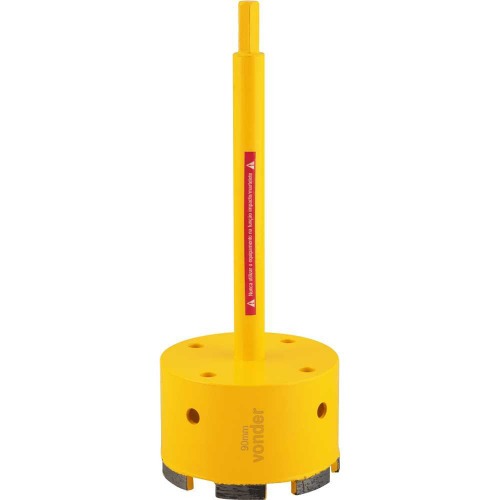 Serra copo diamantada 90 mm com haste de 3/8