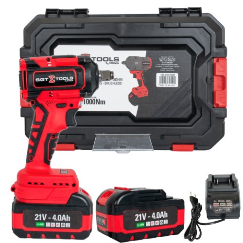 Chave de impacto a bateria 21V 4Ah 1/2 Chave de impacto a bateria 21V 4Ah 1/2