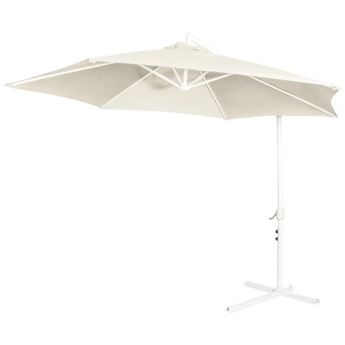 Ombrelone suspenso com manivela 3 m bege - MALIBU