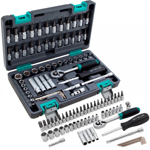 Jogo de soquete sextavado encaixe 1/4