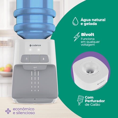 Bebedouro de mesa refrigerado eletrnico bivolt - Agu  110V/220V