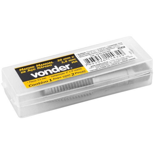 Macho manual de ao rpido 20 x 2,50 mm 2 peas