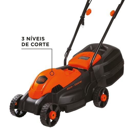 Cortador de grama elétrico 1.200W corte de 32 cm com recolhedor - GR1000 220V Cortador de grama elétrico 1.200W corte de 32 cm com recolhedor - GR1000 220V