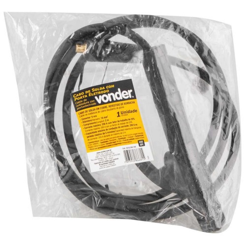 Cabo de solda com porta eletrodo 2 m engate de 9 mm