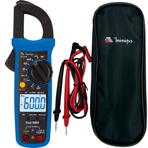 Alicate ampermetro digital CAT III 600V True RMS - ET-3155