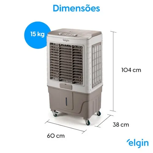 Climatizador de ar evaporativo portátil 177 Watts 65L 60m² - Big