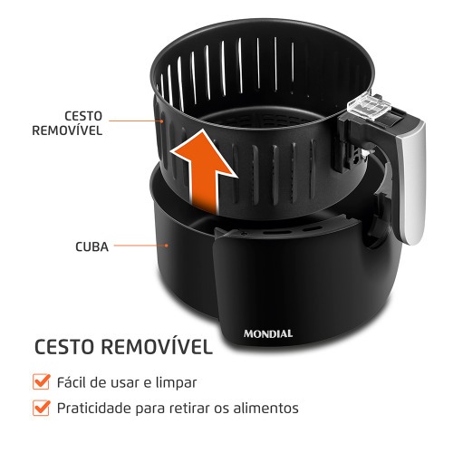 Fritadeira elétrica sem óleo Air Fryer 3,5L 1.500 Watts - AF-30-DI 220V Fritadeira elétrica sem óleo Air Fryer 3,5L 1.500 Watts - AF-30-DI 220V