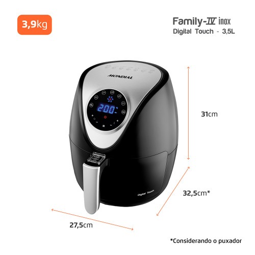 Fritadeira elétrica sem óleo Air Fryer 3,5L 1.500 Watts - AF-30-DI 220V Fritadeira elétrica sem óleo Air Fryer 3,5L 1.500 Watts - AF-30-DI 220V
