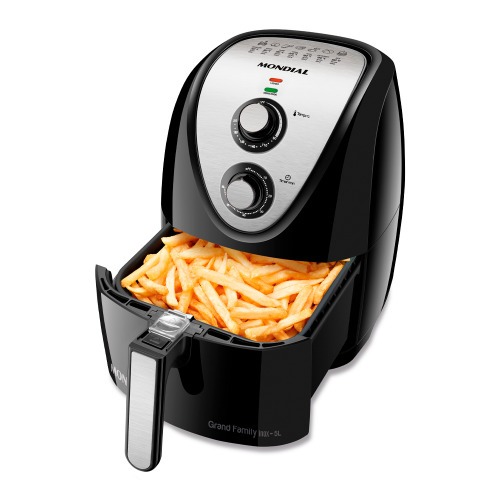 Fritadeira elétrica sem óleo Air Fryer 5L 1900W Grand Family Inox - AFN-50-BI 220V Fritadeira elétrica sem óleo Air Fryer 5L 1900W Grand Family Inox - AFN-50-BI 220V