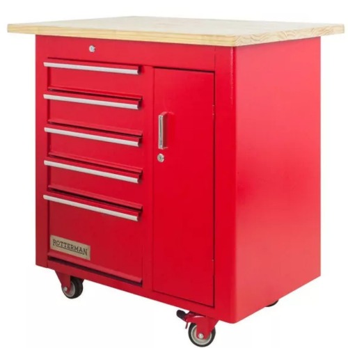 Bancada mvel com 5 gavetas e porta lateral - RLL-277