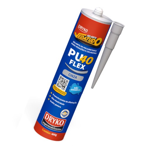 Adesivo selante PU cartucho 400g PU 40 FLEX - VEDATUDO