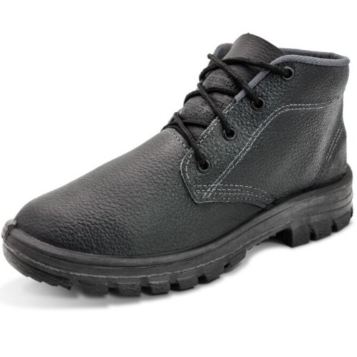 Botina monodensidade couro relax com cadar�o - 012