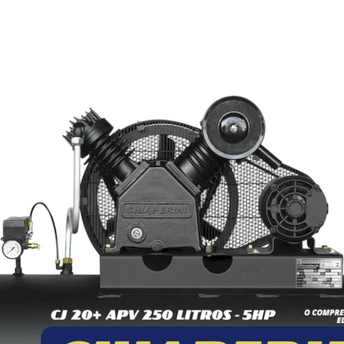 Compressor de ar 20 ps 250L 5 hp 175 lbs trifsico - CJ 20+ APV 250L