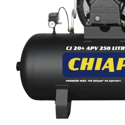 Compressor de ar 20 ps 250L 5 hp 175 lbs trifsico - CJ 20+ APV 250L