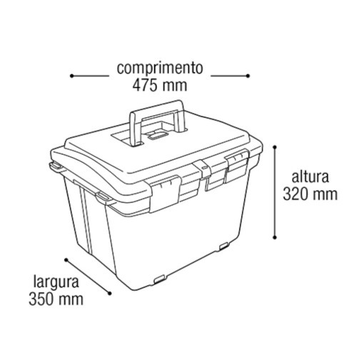Caixa pl�stica para ferramentas 19