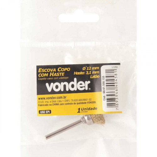 Mini escova copo 12 mm com haste