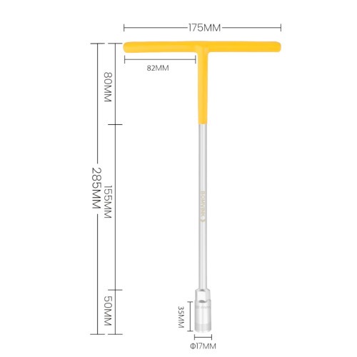 Chave canho cabo tipo T 12 mm - BOM-1266