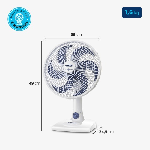 Ventilador de mesa 30 cm 6 ps 3 velocidades Super Power- VSP-30-W  110V