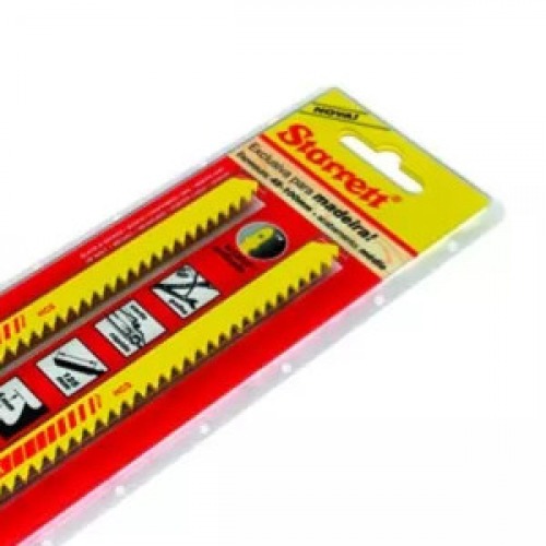 Lâmina serra tico tico 152 mm 6 dentes bimetal para madeira 2 peças - HCU56-2 Lâmina serra tico tico 152 mm 6 dentes bimetal para madeira 2 peças - HCU56-2