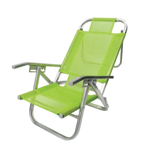Cadeira de praia dobrvel em 5 posies verde - Copacabana