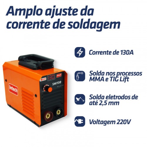 Inversora de solda 130A para eletrodo revestido - SMI130  220V