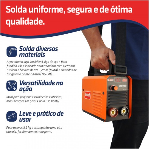 Inversora de solda 130A para eletrodo revestido - SMI130  220V