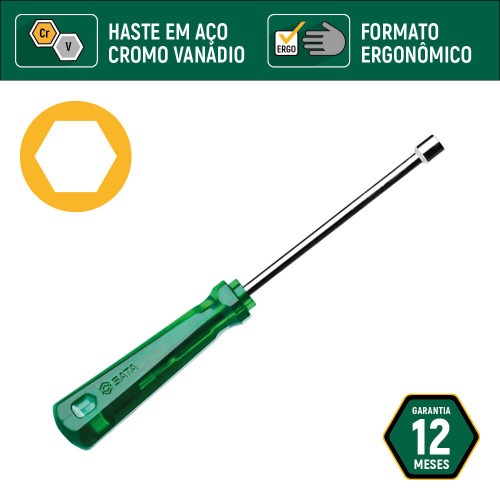 Chave canho 10 mm ao cromo vandio - ST61451