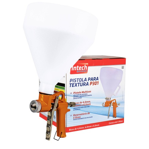 Pistola projetora de textura com bico de 4 a 8 mm pneum�tica - P301