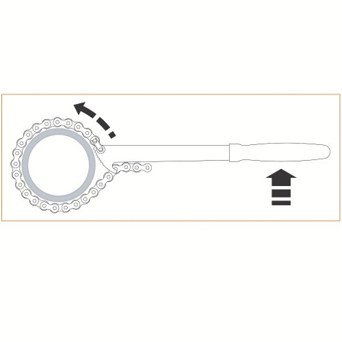 Chave corrente leve capacidade de 100 mm ao cromo vandio
