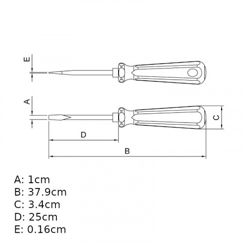 Chave de fenda 3/8 x 10
