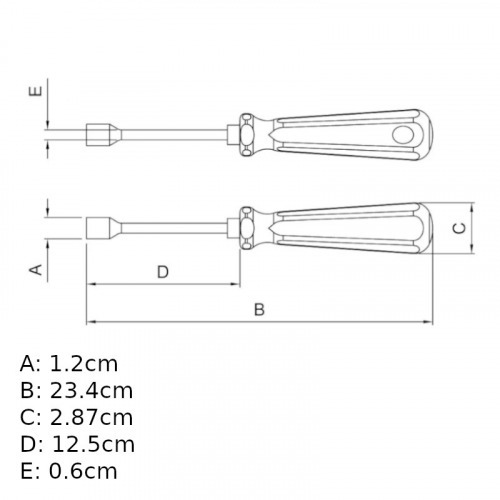 Chave com cabo tipo canho 5/16