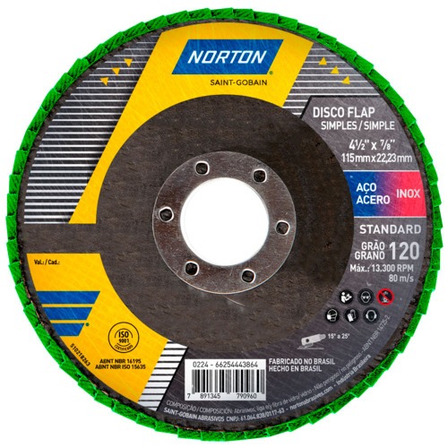 Disco de lixa flap disc cncavo 4.1/2" fibra - Standard