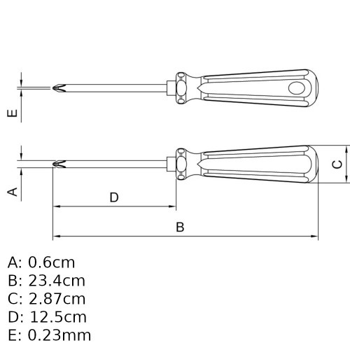 Chave phillips 1/4 x 5 Chave phillips 1/4 x 5