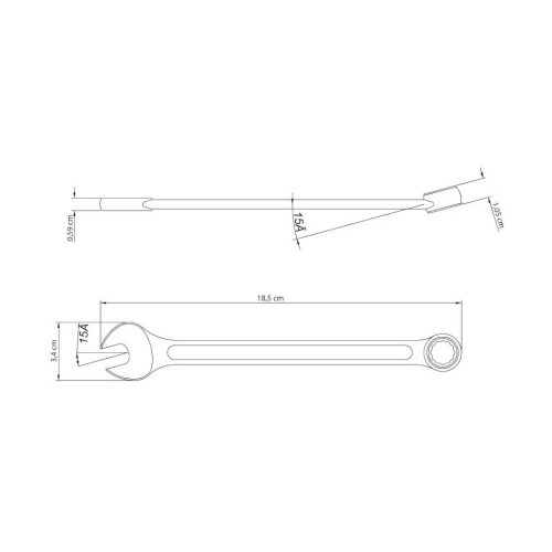 Chave combinada de 15 mm a�o especial 