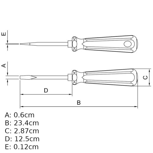 Chave de fenda 1/8 x 5 Chave de fenda 1/8 x 5