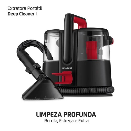 Extratora de carpete e higienizadora portátil 1650 watts Deep Cleaner I - EXP-01-R 220V Extratora de carpete e higienizadora portátil 1650 watts Deep Cleaner I - EXP-01-R 220V