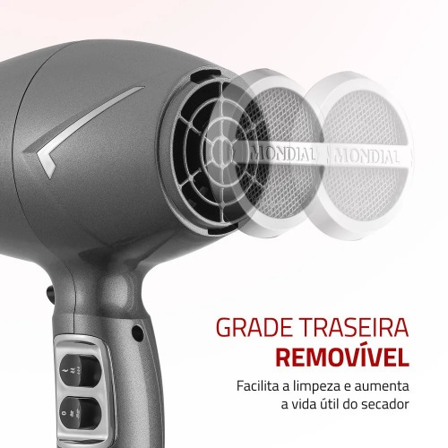 Secador de cabelo 2000 watts Tourmaline SPACE SHINE Grafite - SC-20  220V
