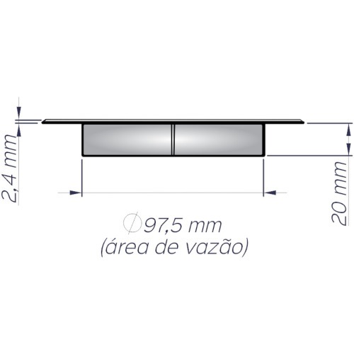 Grade de ventilação plástica para duto de 150 mm - GR150P Grade de ventilação plástica para duto de 150 mm - GR150P