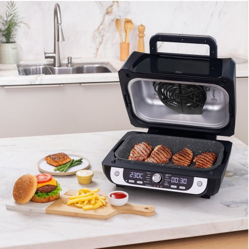 Fritadeira el�trica sem �leo air fryer digital 10L 1800w com visor clear - BARBECUE  110V