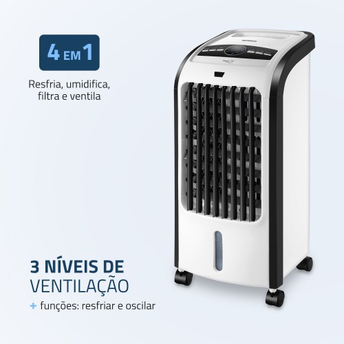 Climatizador de ar port�til 4 fun��es com controle remoto Fresh Air - CL-03  110V