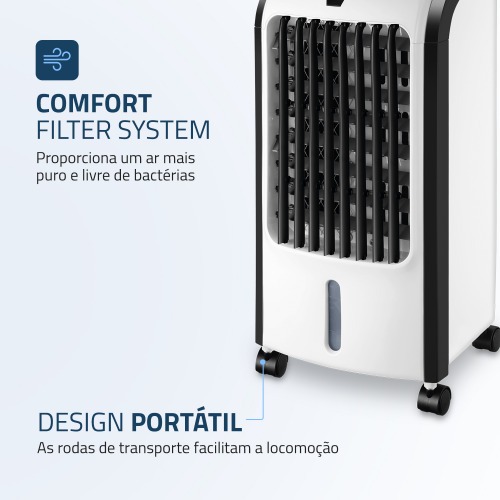 Climatizador de ar port�til 4 fun��es com controle remoto Fresh Air - CL-03  110V