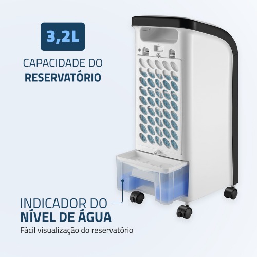 Climatizador de ar port�til 4 fun��es com controle remoto Fresh Air - CL-03  110V