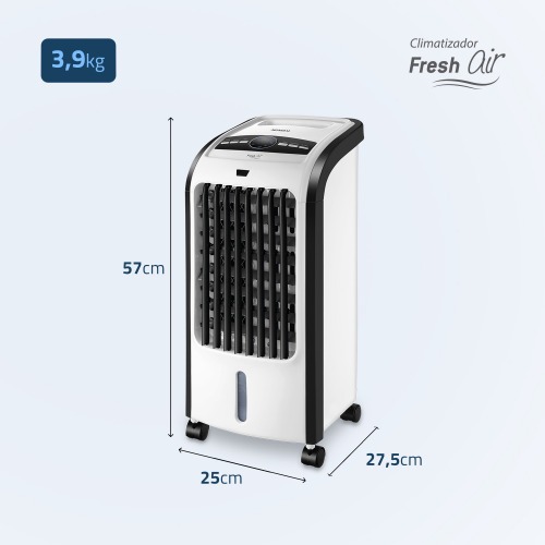 Climatizador de ar port�til 4 fun��es com controle remoto Fresh Air - CL-03  110V