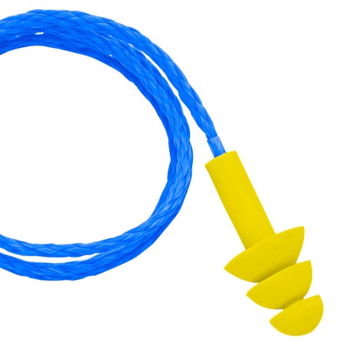 Protetor auditivo de copolímero tipo plug com cordão Protetor auditivo de copolímero tipo plug com cordão