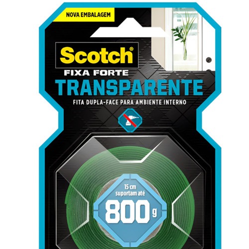 Fita dupla face 19 mm x 2 metros transparente Fita dupla face 19 mm x 2 metros transparente