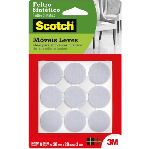 Feltro adesivo grande com 9 unidades